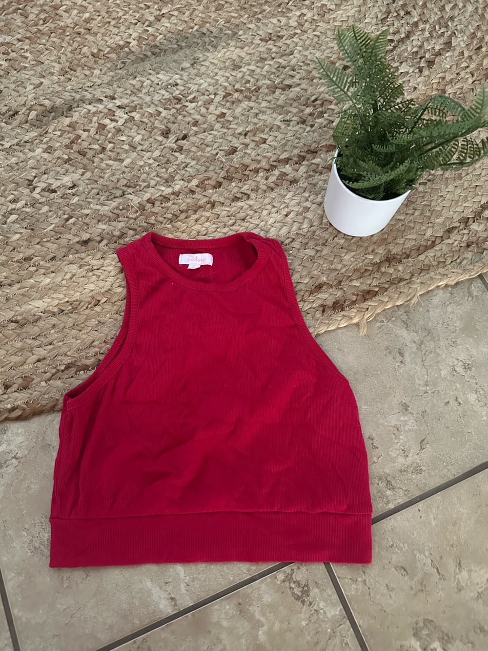 RED CROP HIGH NECK TANK
